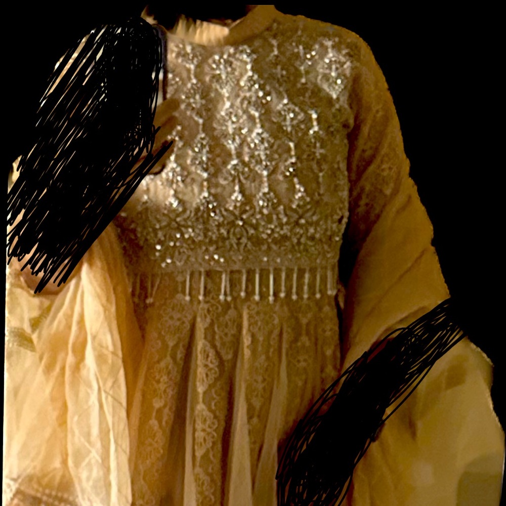 Maxi dress with duppta . Indian / Pakistani designer dress